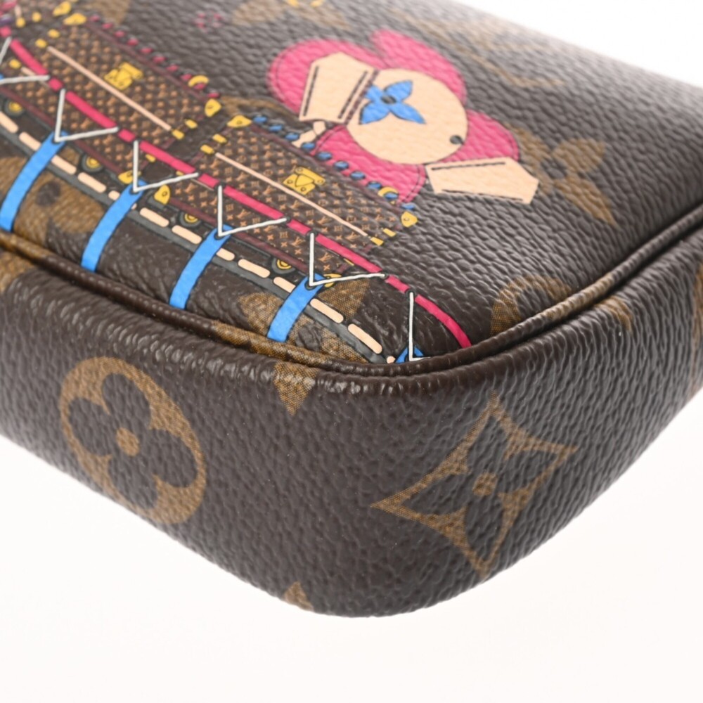 LOUIS VUITTON Authentic Brown Monogram Canvas Pochette Pouch - Picture 7 of 11